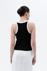 CONTRAST RACERBACK TANK