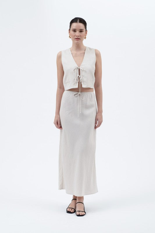 LINEN MAXI SKIRT