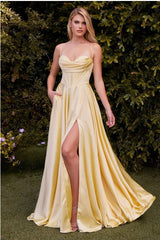 AVERY - SATIN FOLD FLARE GOWN