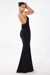 CRUSH - LACE BACK SLINKY GOWN