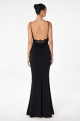 CRUSH - LACE BACK SLINKY GOWN
