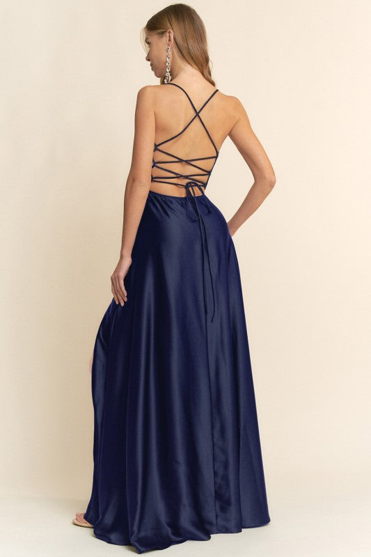 MELIA - TIE BACK CORSETTE GOWN