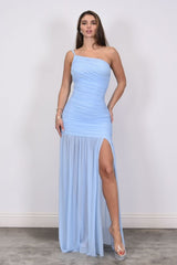 SHAKIRA - ONE SHOULDER MESH MAXI DRESS