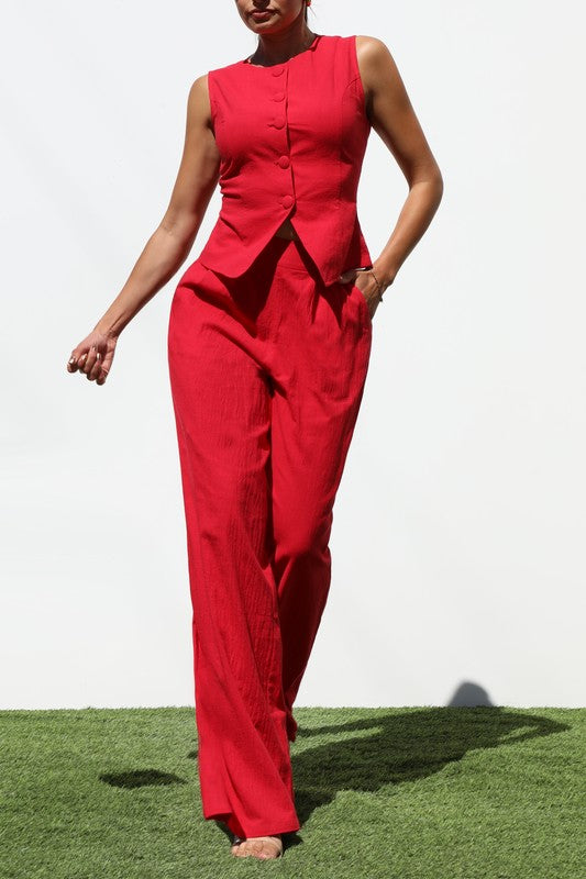 BRIANA - COTTON WIDE LEG PANT