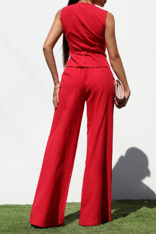 BRIANA - COTTON WIDE LEG PANT
