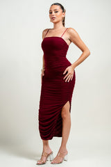 EMILY - MESH CAMI MIDI DRESS