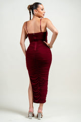 EMILY - MESH CAMI MIDI DRESS