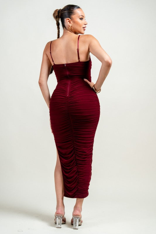 EMILY - MESH CAMI MIDI DRESS