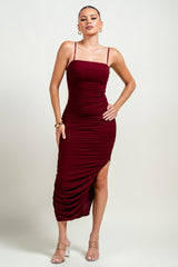 EMILY - MESH CAMI MIDI DRESS