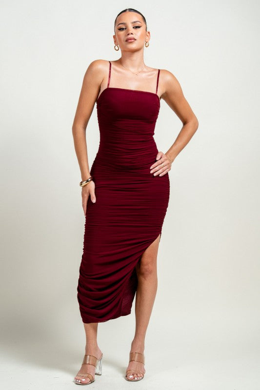 EMILY - MESH CAMI MIDI DRESS