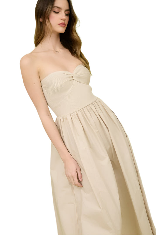 GEMMA - MIXED MEDIA TUBE DRESS