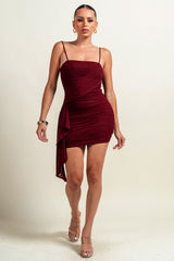 CHERRY - MESH SCARF MINI DRESS