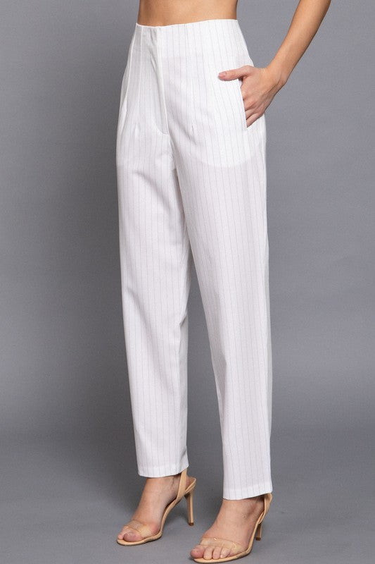 LANA - PINSTRIPE HI WAIST PANT