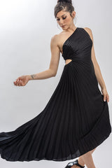 PEARL - O/S PLEADED MIDI DRESS