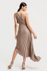 PEARL - O/S PLEADED MIDI DRESS