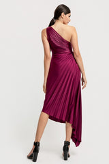 PEARL - O/S PLEADED MIDI DRESS