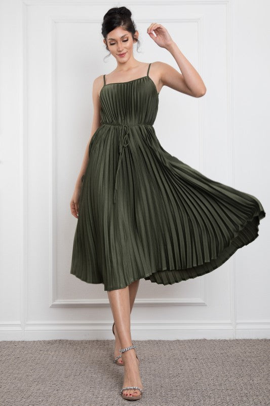 GABRIELLA - PLEATED CAMI DRESS