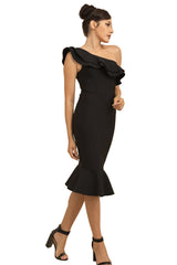 ANABELLE - O/S RUFFLE MIDI DRESS