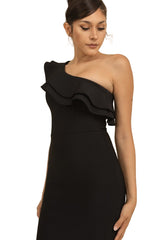 ANABELLE - O/S RUFFLE MIDI DRESS