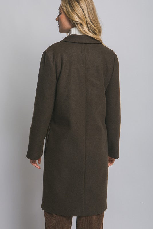 SINGLE BUTTON LONG COAT