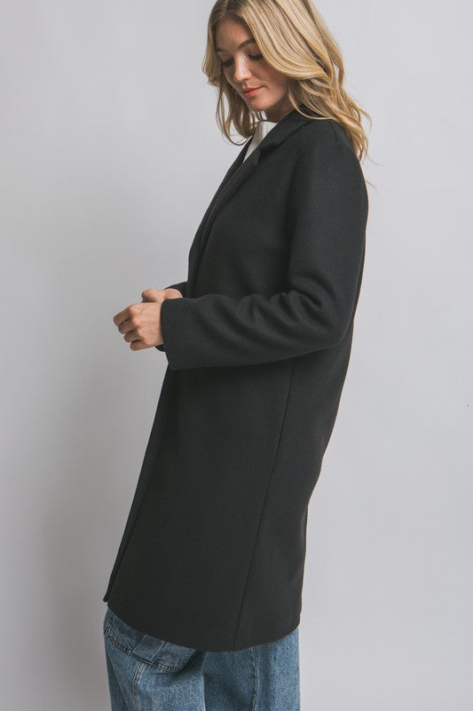 SINGLE BUTTON LONG COAT