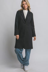 SINGLE BUTTON LONG COAT
