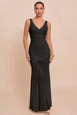 MARTINA - MESH DRAPE MAXI DRESS