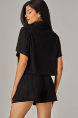LOUNGE - CRINKLE KNIT SHORTS