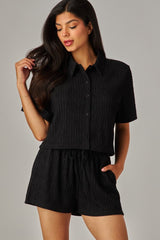 LOUNGE - CRINKLE KNIT SHORTS