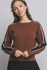CREW PIPING SWEATER