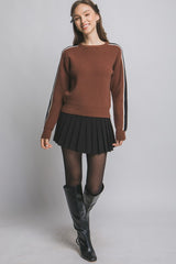 CREW PIPING SWEATER