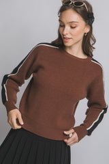 CREW PIPING SWEATER