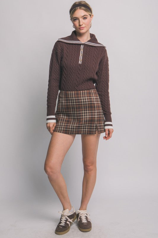 PLAID SKORT