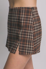PLAID SKORT