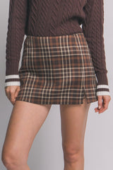 PLAID SKORT