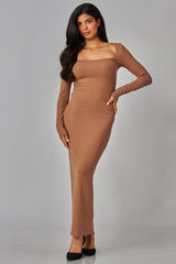 JOLIE - SCOOP NECK RIBBED DRESS