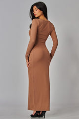 JOLIE - SCOOP NECK RIBBED DRESS