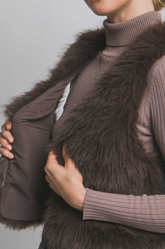 FUR CROP VEST