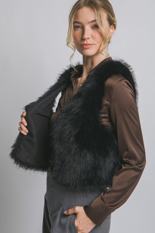 FUR CROP VEST