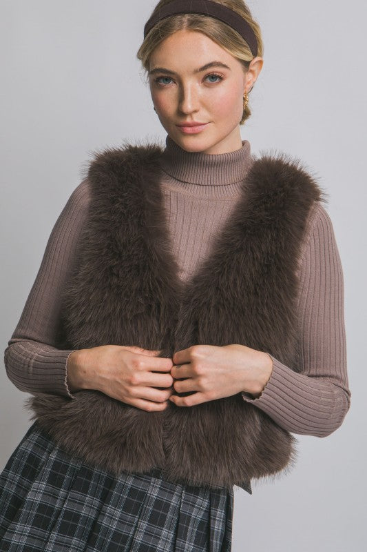 FUR CROP VEST