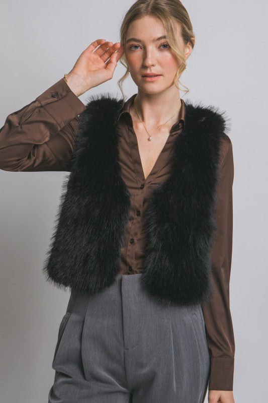 FUR CROP VEST
