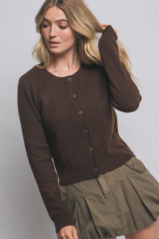 BUTTON FRONT CARDIGAN