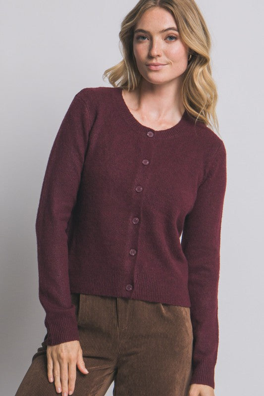 BUTTON FRONT CARDIGAN