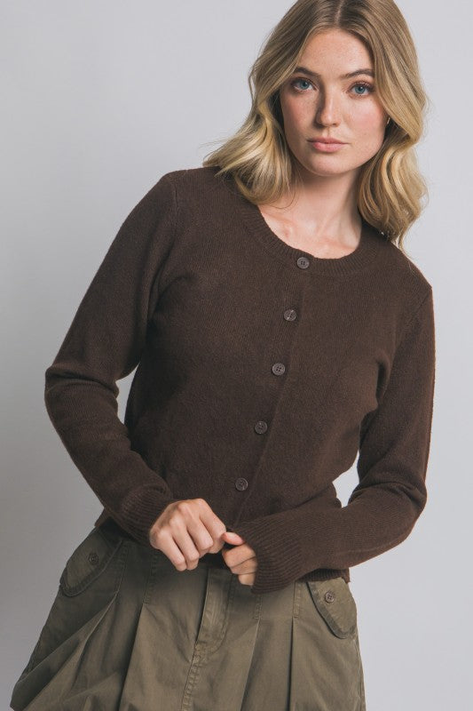 BUTTON FRONT CARDIGAN