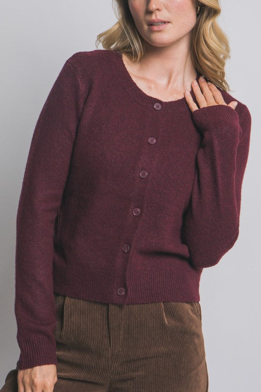 BUTTON FRONT CARDIGAN