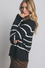 JOHNNY STRIPE CROP SWEATER
