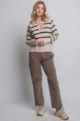 JOHNNY STRIPE CROP SWEATER