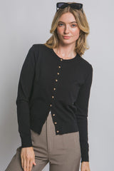 GOLD BUTTON CARDIGAN