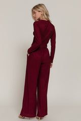 KATE - CRINKLE KNIT WIDE PANT