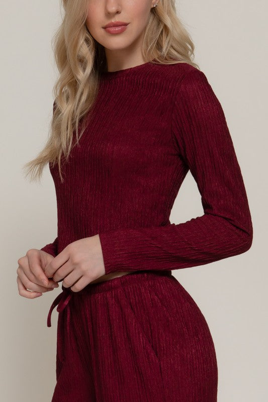 KATE - KNIT CRINKLE TOP